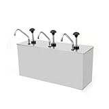 4L * 3 Saucenspender Edelstahl Soßenspender, Pump Dispenser, Hotpot Pumper Sauciere, für Ketchup Mayonaise Senf