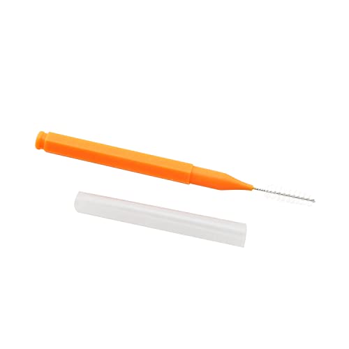 PZRT 5pcs Orange Shower Head Cleaning Brushes, Shower Nozzle Brush, Computer Keyboard Gap, Phone Hole Gap Cleaning Brush
