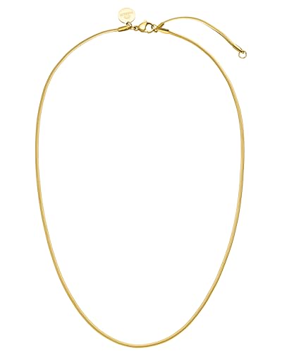 Purelei Sleeky Kette Damen (Gold) – Halskette Damen aus langlebigem Edelstahl – Wasserfeste Kette – 40-45 cm Länge verstellbar – Halskette für deinen individuellen Look
