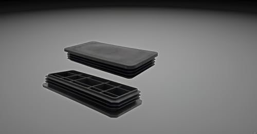 Bouchons rectangulaires en plastique Flyshop 100x200mm à ailettes pour insertion robuste