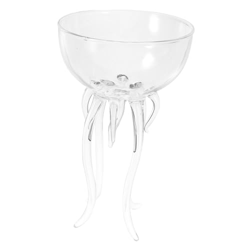 TOYZFRIENDY Vaso de Cóctel de Vidrio Transparente con Diseño de Medusa y Copa Alta Versátil para Bebidas y Licor para Fiestas Bares y Uso Doméstico Capacidad Reutilizable