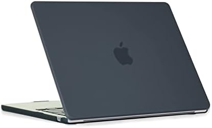 Se7enline Compatible with 13 inch MacBook Air M2 2022 Case for Mac Air 13.6-inch Model A2681 M2 Chip Laptop Protective Hard Shell Case with Keyboard Cover Skin(UK Layout),Matte Black