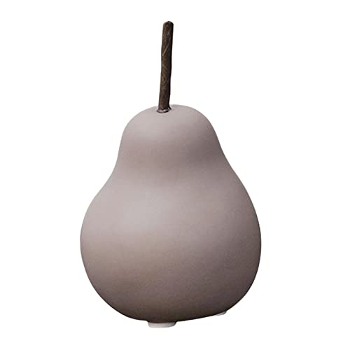 MotiveTech Figurilla de Pera Escultura de Cerámica Adorno de Fruta Coleccionable Figura Ornamental de Mesa Decoración Creativa para Oficina Adecuada para Salas R, Lavanda 6.5cmx11cm, Individual