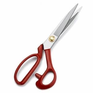 Red Handle white Blade Scissors for Cloth Cutting, Best Stainless Steel Fabric Sewing Rubber Handle Scissor for Tailoring, Stiching, Craft, Vegetable, Machine Shear for Tailor (12) (B0CRP955MR) Amazon Price History, Amazon Price Tracker