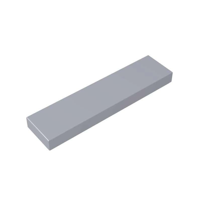 Gobricks 2431 Foundation Plate Tile 1x4 with Groove 50 Pieces GDS-563 Compatible with Lego Building Blocks Color:Flat Silver — image 1