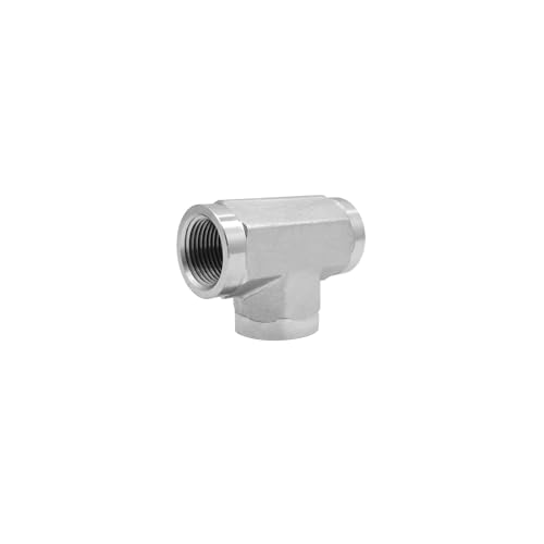 Image of 5605-12-12-12 Hydraulic Hose Adapter Fitting 3 /4 inchFemale(3 /4 inch-14NPTF) x 3 /4 inchFemale(3 /4 inch-14NPTF) x 3 /4 inchFemale(3 /4 inch-14NPTF) Street Tee SAE Pipe Joints Connector Carbon Steel