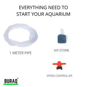 Buraq Aquarium Hobby ST Beginner Kit Set For Aquarium Includes Oxygen Air Pump Motor | Sponge Filter | Begginer | Advance | Pro | Complete 1