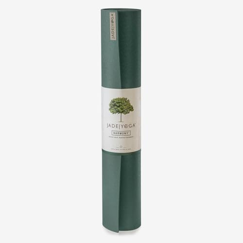 JadeYoga Harmony rutschfeste Naturkautschuk Yogamatte (5mm, 188cm, Grün)