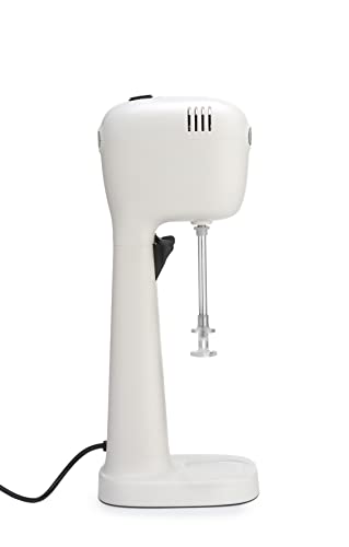 HENDI Getränkemixer, inkl. 2 Mischbecher, 4 Rührwerken, für Milchshakes, Freddo Cappuccino, Frappés, Milchshake Maker, Drink mixer, 0,5L, 230V/400W, 170x196x(H)490mm, ABS, Edelstahl, weiß