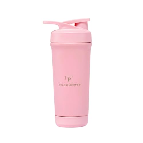 Peaksymmetry Shaker à protéines en acier inoxydable rose Peaksymmetry Shaker à protéines en acier inoxydable rose