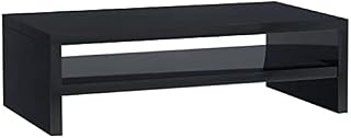 vidaXL Monitor Stand with a Storage Shelf Pen Storage Computer Stand TV Table Screen Keyboard Stand Desktop Home Office White Engineered Wood