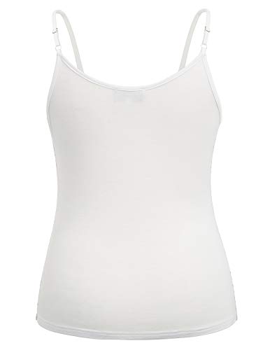 Women Plus Size Sequin Tank Spaghetti Strap Camisole Sparkle Club Top Silver 16W #TOP5