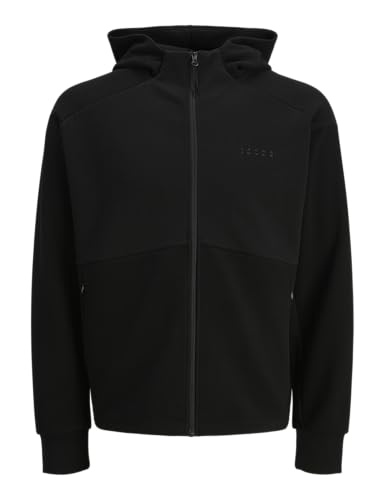 JACK & JONES Sweat High Neck Zip Hood Sudadera Jcopacer con Cuello Alto con Cremallera, Negro, XS para Hombre