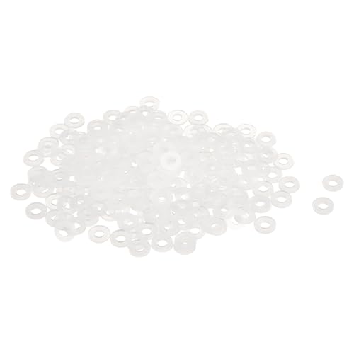 uxcell 120 rondelles nylon M3 3mm blanc (120)