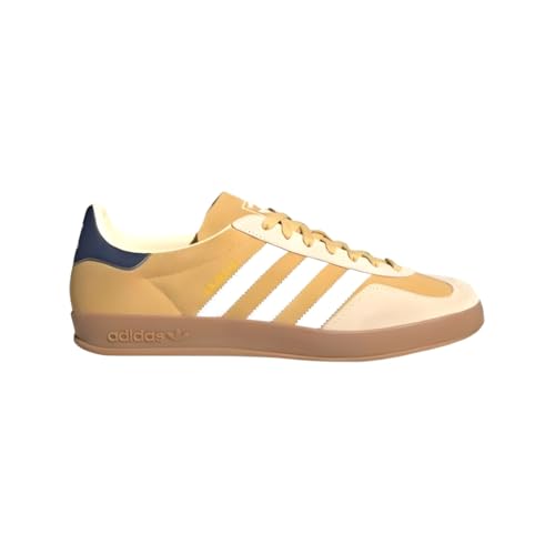 Image of adidas Men's Gazelle Indoor Shoes, Oat /Cloud White /Shadow Navy, Size 10
