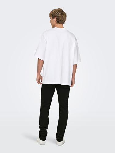 Only And Sons Loom Uomo Jeans Nero W31L34 99% Cotone, 1% Elasthane Slim Fit - 5