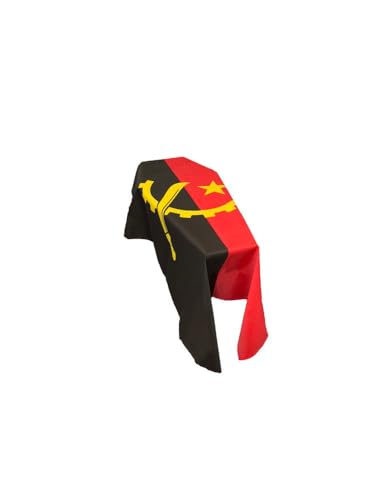 Bandera de Angola resistente con diseño de ataúd conmemorativo y colores de alta visibilidad