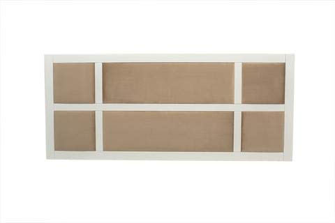 Memomad Vilanova - Cabecero de cama, color beige y blanco, madera, Blanco, 210 cm
