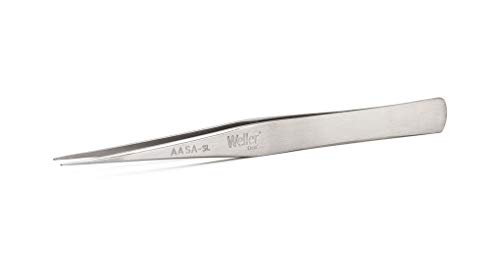 Weller Erem AASASL Precision Tweezers with fine but Robust Tips for Standard Applications, Silver