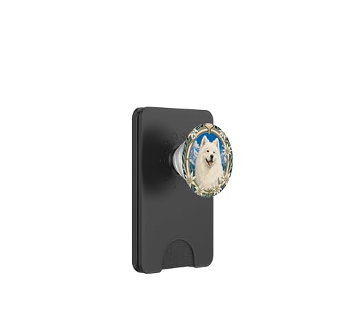 PopSockets PopWallet Samoyedo Art Nouveau para iPhone con MagSafe