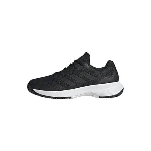 adidas Gamecourt 2.0 Tennis Shoes, Zapatillas de Tenis Hombre, Core Black/Core Black/Grey Four, 42 EU