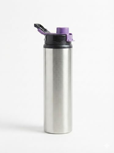 Image of Stainless Steel Sipper Bottle for Gym & Travel | Leakproof Insulated Water Bottle with Straw Lid | Portable Summer Drink Bottle for Office, School & Outdoor Use (Silver)