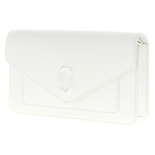 MARC JACOBS Women's The Longshot Chain Wallet, White, White, Einheitsgröße3