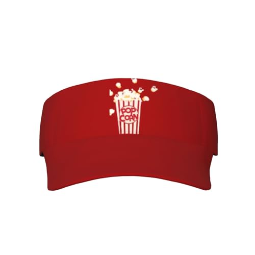 KOSUES Retro Popcorn Red Wide Brim Sun Visor Hat