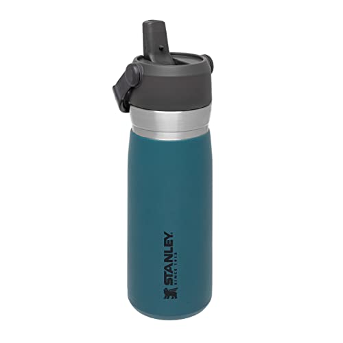 Stanley IceFlow™ Flip Straw Water Bottle 0.65L / 22OZ Lagoon – Leakproof | Stainless Steel Water Bottle with Flip Straw | BPA FREE | Easy to Carry | Dishwasher safe