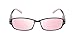 Medspex Clara Oval FL-41 Glasses Black Silver Floral Women Pink Tint Migraine FL41 Blue Light Sensitivity Photophobia Reader