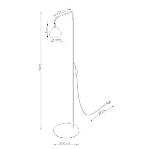 Lámpara de pie NOX negra SOLLUX lighting de diseño elegante 6