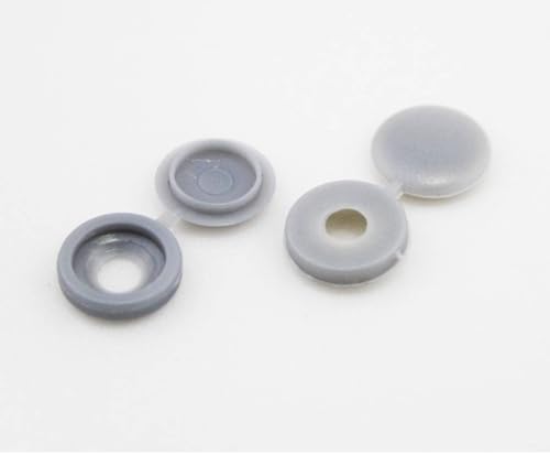 NOLDAR | Tappi grigio. Coprivite incernierato in plastica. 100 pezzi