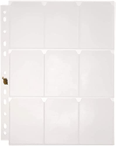 REFIL P/COLECAO DE CARDS C/ 9 BOLSOS, Plast Park, 254, Incolor, Pacote com 10 unidades