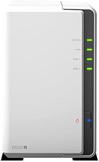 Synology DiskStation DS220j NAS Server for Business with Quad Core CPU, 512MB Memory, 2TB SSD Storage, DSM Operating System
