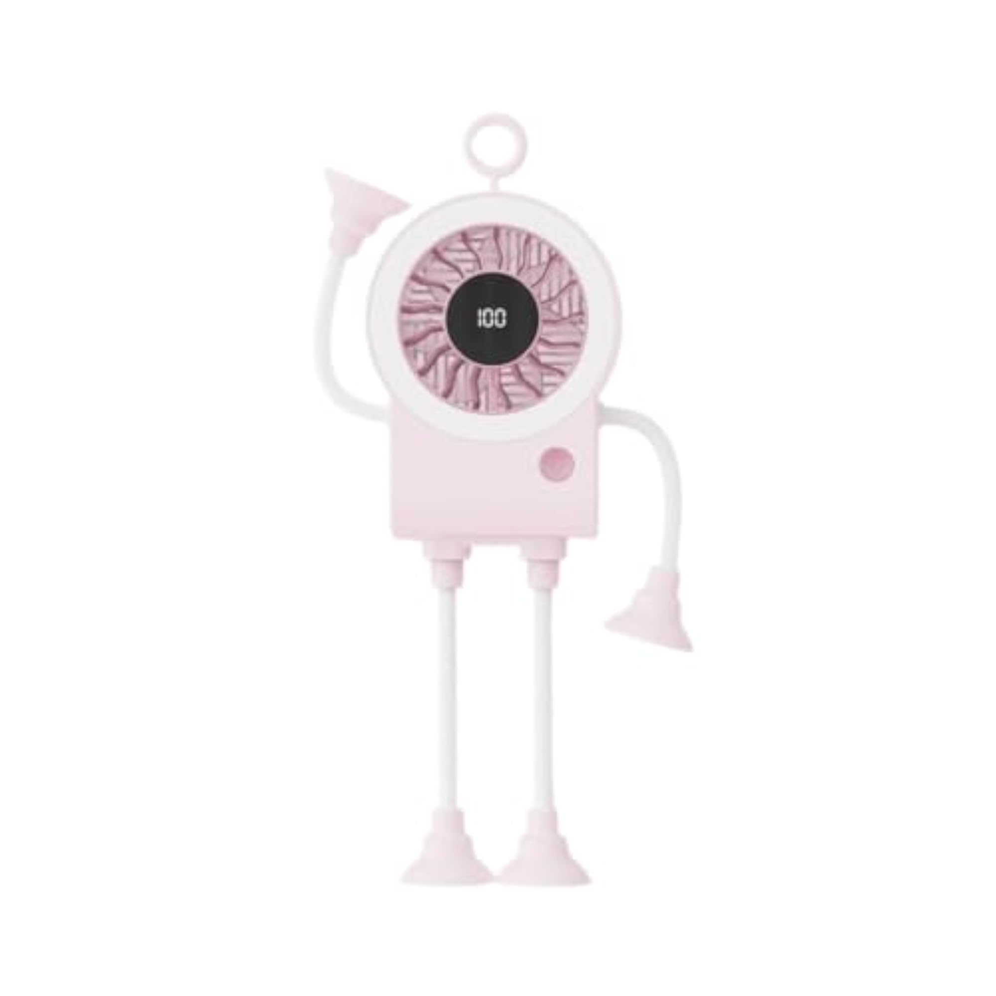 Compact Mini Fan with Suction Cups for Office Workers, Alien Design
