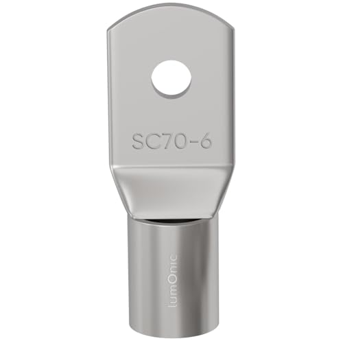 Lumonic 1x capocorda tubolare 70mm² M6 I capocorda a crimpare 70mm2 nudo SC70-6 capocorda ad anello 70mm², capocorda ad anello 70mm² I capocorda, capocorda ad anello