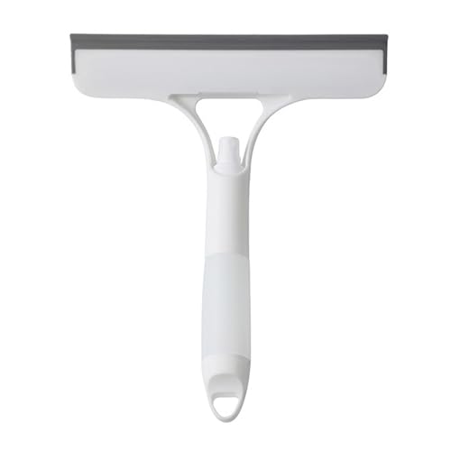 Window Puller Mirror Cleaner Glass Cleaner 3-in-1 Window Wiper with Spray Function, Spray Wipers for Mirrors, Tiles and Windows (White)