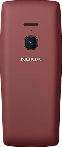 Nokia 8210 Feature Phone with 4G connectivity, large display, built-in MP3 player, wireless FM radio and classic Snake game (Dual SIM) – Red