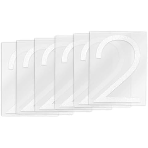 Diggoo 6 Inch Reflective Mailbox Number Stickers for Outside, Easy Peel-N-Stick Vinyl Numbers 6 Packs, Durable Outdoor Boat Registration Decals with Easy Installation, 2 Cover