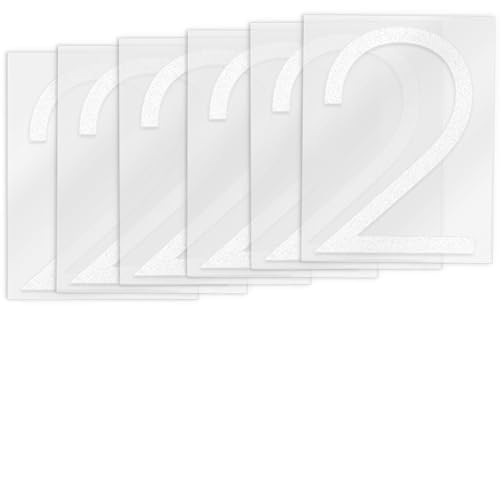 Diggoo 6 Inch Reflective Mailbox Number Stickers for Outside, Easy Peel-N-Stick Vinyl Numbers 6 Packs, Durable Outdoor Boat Registration Decals with Easy Installation, 2