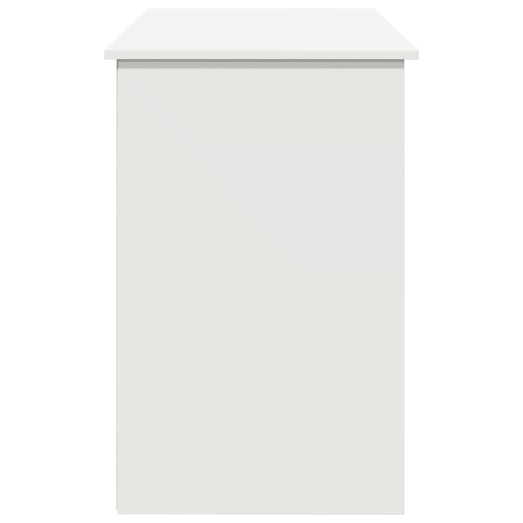 Scrivania Bianca in Legno Ingegnerizzato, 102x50x75 cm | Tavolo PC per camera da letto, studio e soggiorno, con ampio spazio per documenti e sicurezza anti-ribaltamento.