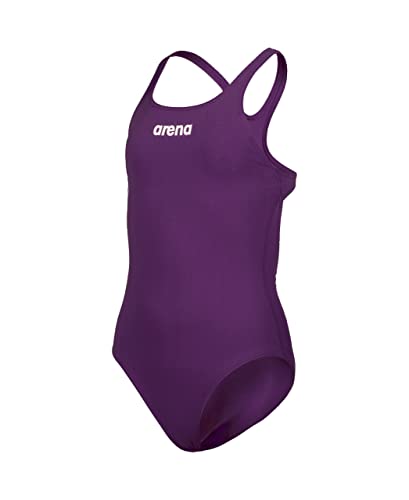 ARENA Mädchen Girl's Team Swimsuit Swim Pro Solid Badeanzüge, Plum-white, 152 EU