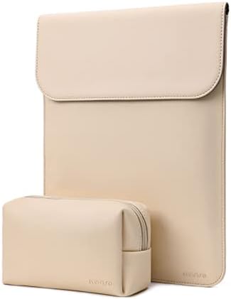 MOSISO Laptop Sleeve Compatible with MacBook Air 13 inch M2 M1 A2681 A2337 A2179 A1932 2018-2023/Pro 13 M2 M1 A2338 A2251 A2289 A2159 A1706 A1708, Faux Suede Leather Case with Small Bag, Space Gray