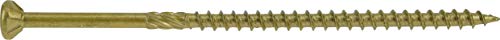 Power Pro 48616 Wood Screws, #10 X 4-1/2", Premium Outdoor Deck Screws, Rust Resistant, Epoxy Coated Bronze, 5Lb Tub, 237 Pcs #TOP3