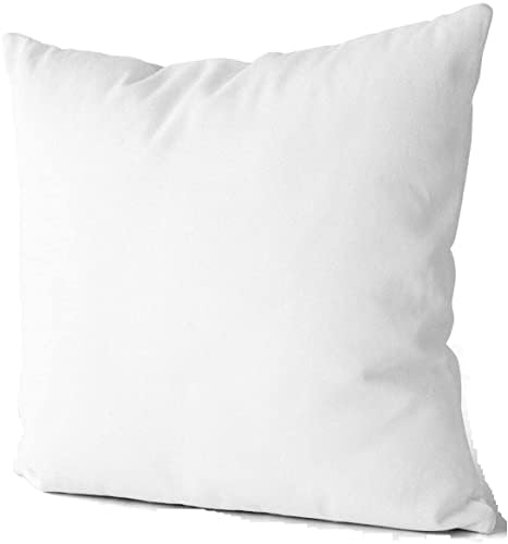 oceanevo® Cushion Inner Pad Polyester Hollowfibre Decorative Cushion Stuffer Inserts Filled White Square Pillow Inner Fillers Scatters for Bed Couch Sofa (16 x 16 inch Pack of 1)