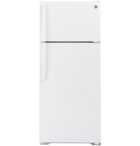 GE GTS18HGNRWW 28 Inch Top Freezer Refrigerator with 17.5 Cu. Ft. Capacity, Reversible Hinges, Gallon Door Shelves, Adjustable Glass Shelves, Frost Free