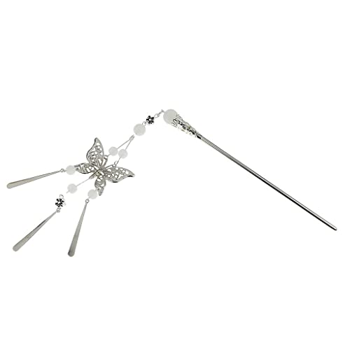 Dovewill Women Vintage Chinese Traditional Butterfly Tassels Hair Stick Pin Accessory