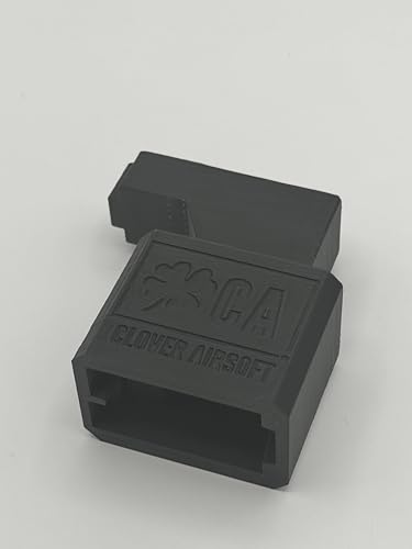 Clover Airsoft-Mag Adapter for Speed Loaders, Odin M12 Sidewinder and Similar Loaders, 3D Printed Durable Polymer (EVO AEG/MTW-9 - Adapter Only, Black)