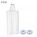 uxcell 2Pcs Epoxy Gun Adhesive Cartridge, 192mm Plastic Resin Mixer Dual Glue Cartridge with Gray Piston for 200ml/6.8oz 1:1 AB Glue Adhesive Gun