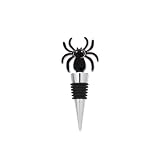 Halloween Wine Bottle Stopper Spider Shaped Decorative Bottle Plug Reusable Alloy Sealer for Wine Champagne Beer Beverage Decorations Halloween Party Supplies